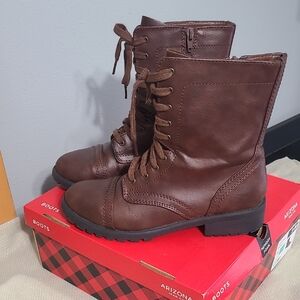 Arizona Jean Company Women's Brown Lace-Up Boots